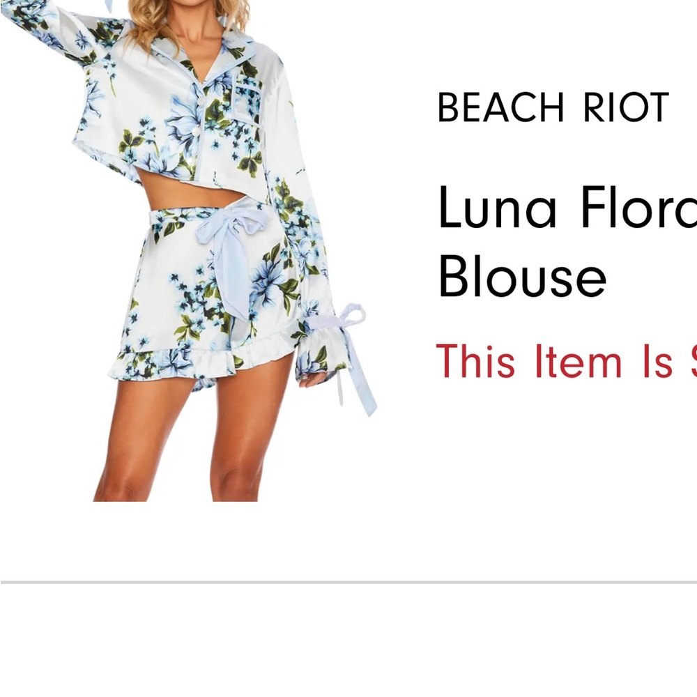 Beach Riot Luna Floral Pajama Set